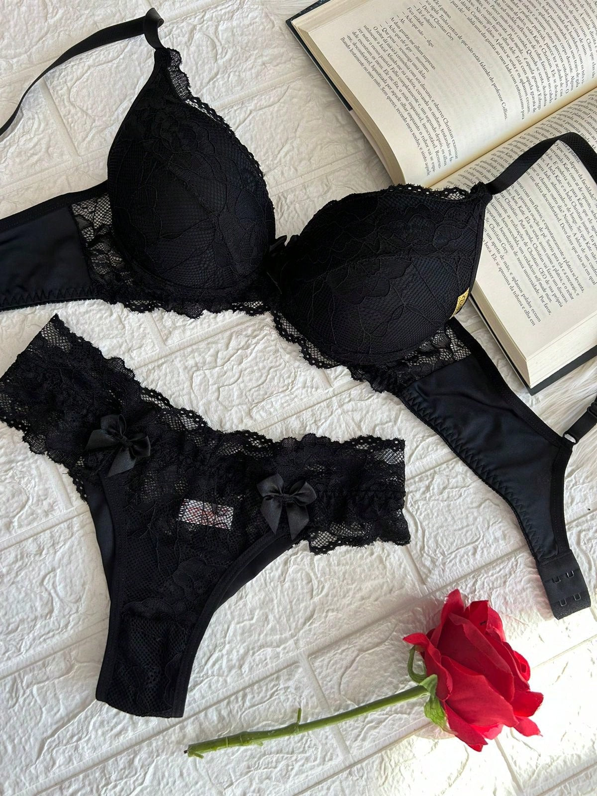 Conjunto De Renda Lingerie Sexy