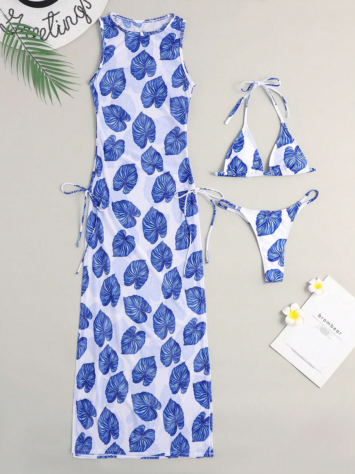 Conjunto de Maiô Bikini + Verão na Praia