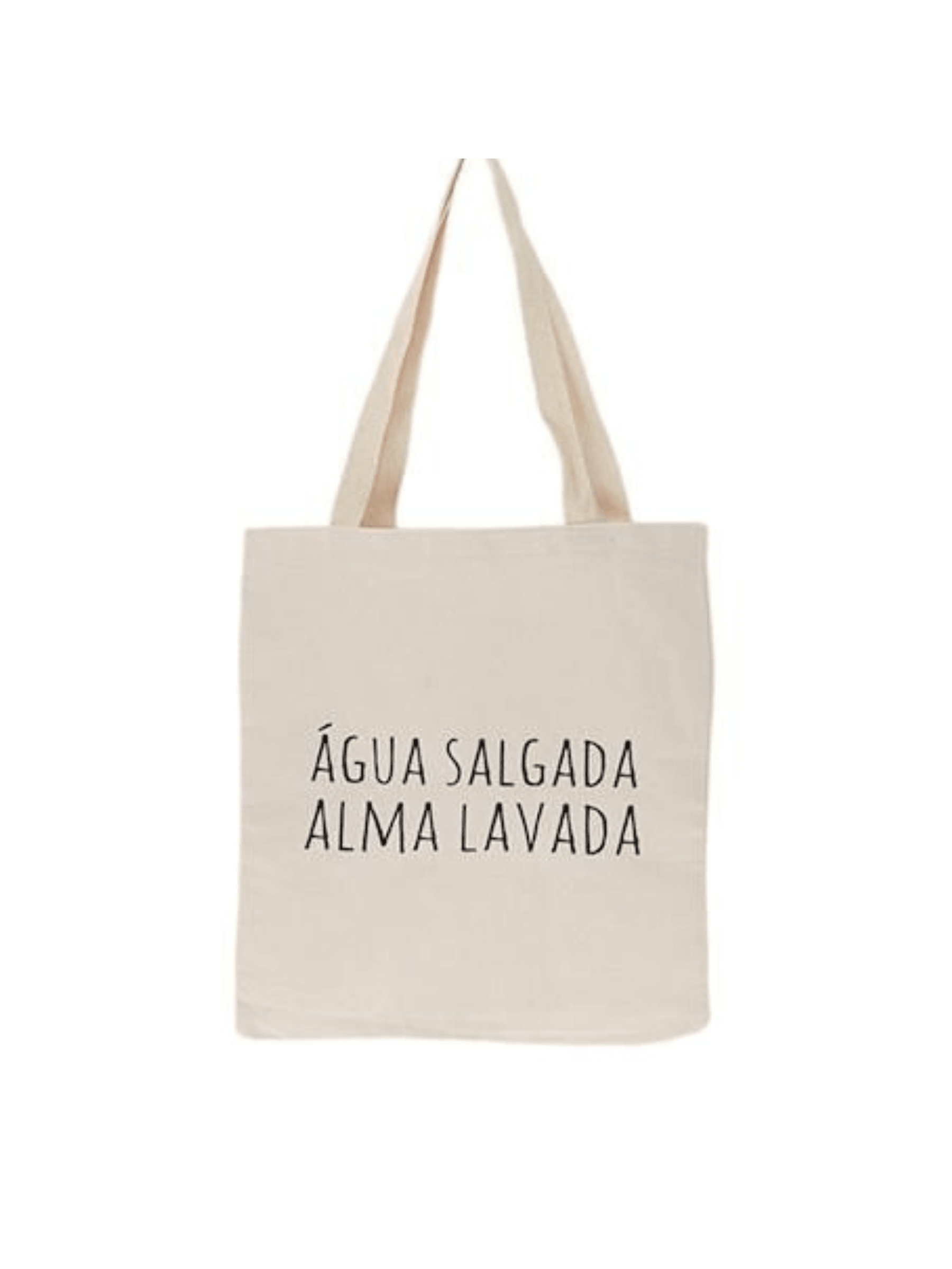 Bolsa Ecobag 100% algodão Estampa ÁGUA SALGADA ALMA LAVADA